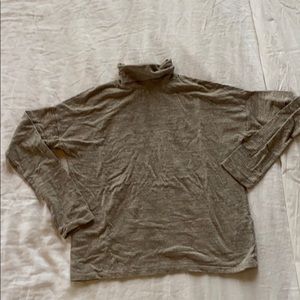 Madewell boxy Heathered jersey turtleneck